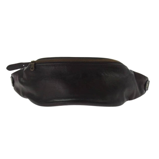 ボーデッサン レザー ボディバッグ ショルダー バッグ ダークブラウン系【中古】