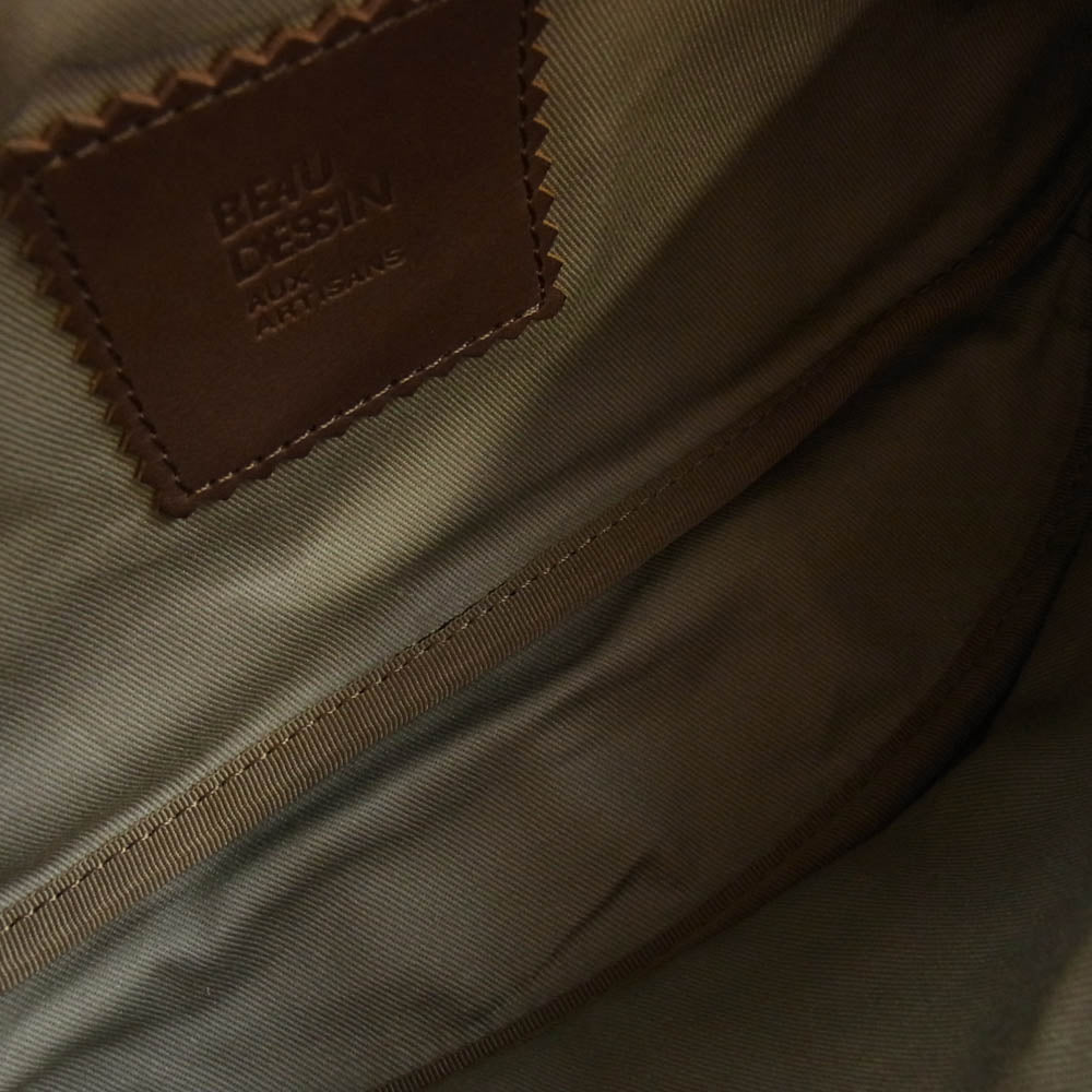ボーデッサン レザー ボディバッグ ショルダー バッグ ダークブラウン系【中古】