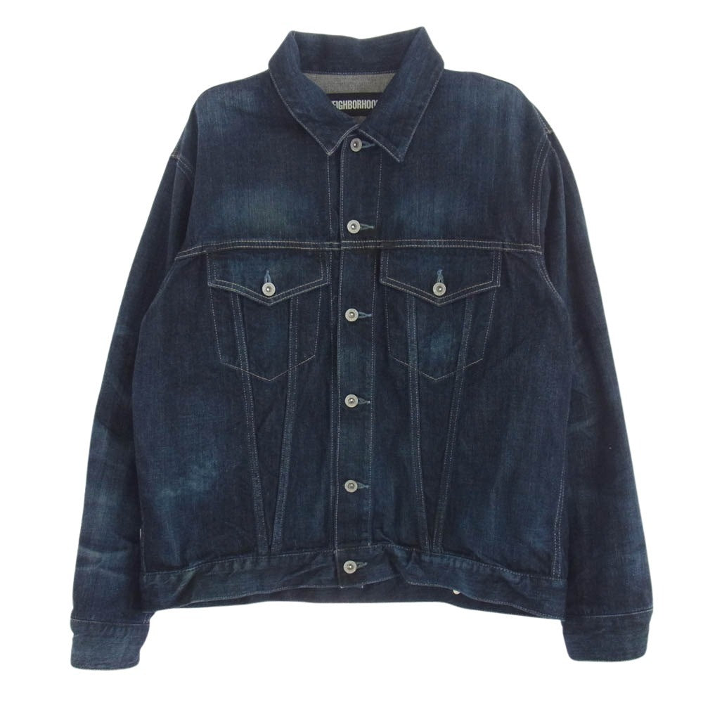 NEIGHBORHOOD ネイバーフッド 21AW 212XBNH-JKM03 WASHED.STOCKMAN TYPE-C C-JKT ウォッシュ加工 デニム ジャケット インディゴブルー系 L【中古】