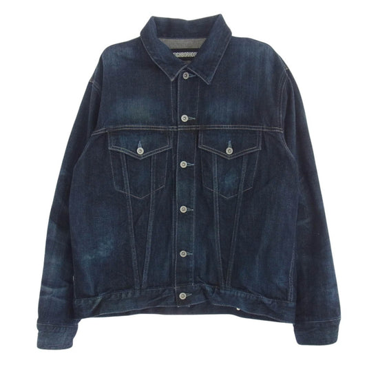 NEIGHBORHOOD ネイバーフッド 21AW 212XBNH-JKM03 WASHED.STOCKMAN TYPE-C C-JKT ウォッシュ加工 デニム ジャケット インディゴブルー系 L【中古】