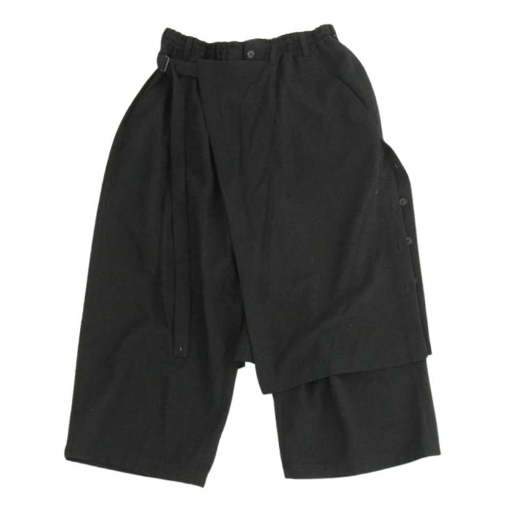 Yohji Yamamoto POUR HOMME ヨウジヤマモトプールオム 22AW HE-P07-106 アーミーギャバジン ラップパンツ ブラック系 3【中古】