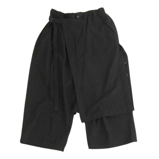 Yohji Yamamoto POUR HOMME ヨウジヤマモトプールオム 22AW HE-P07-106 アーミーギャバジン ラップパンツ ブラック系 3【中古】