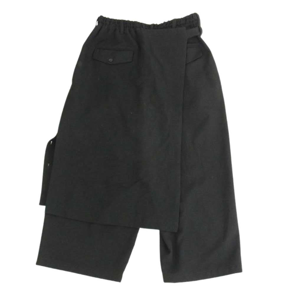 Yohji Yamamoto POUR HOMME ヨウジヤマモトプールオム 22AW HE-P07-106 アーミーギャバジン ラップパンツ ブラック系 3【中古】