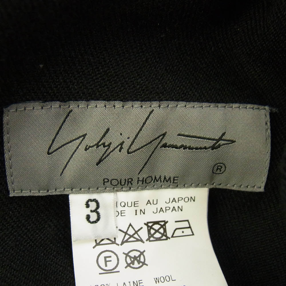Yohji Yamamoto POUR HOMME ヨウジヤマモトプールオム 22AW HE-P07-106 アーミーギャバジン ラップパンツ ブラック系 3【中古】