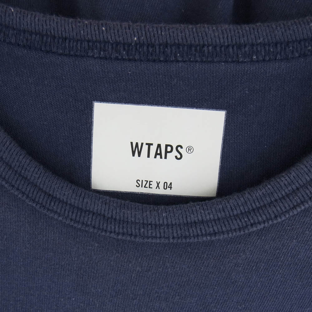 WTAPS ダブルタップス 21SS 211ATDT-CSM20 COLLEGE SS TEE カレッジ ロゴ Tシャツ ネイビー系 X 04【中古】