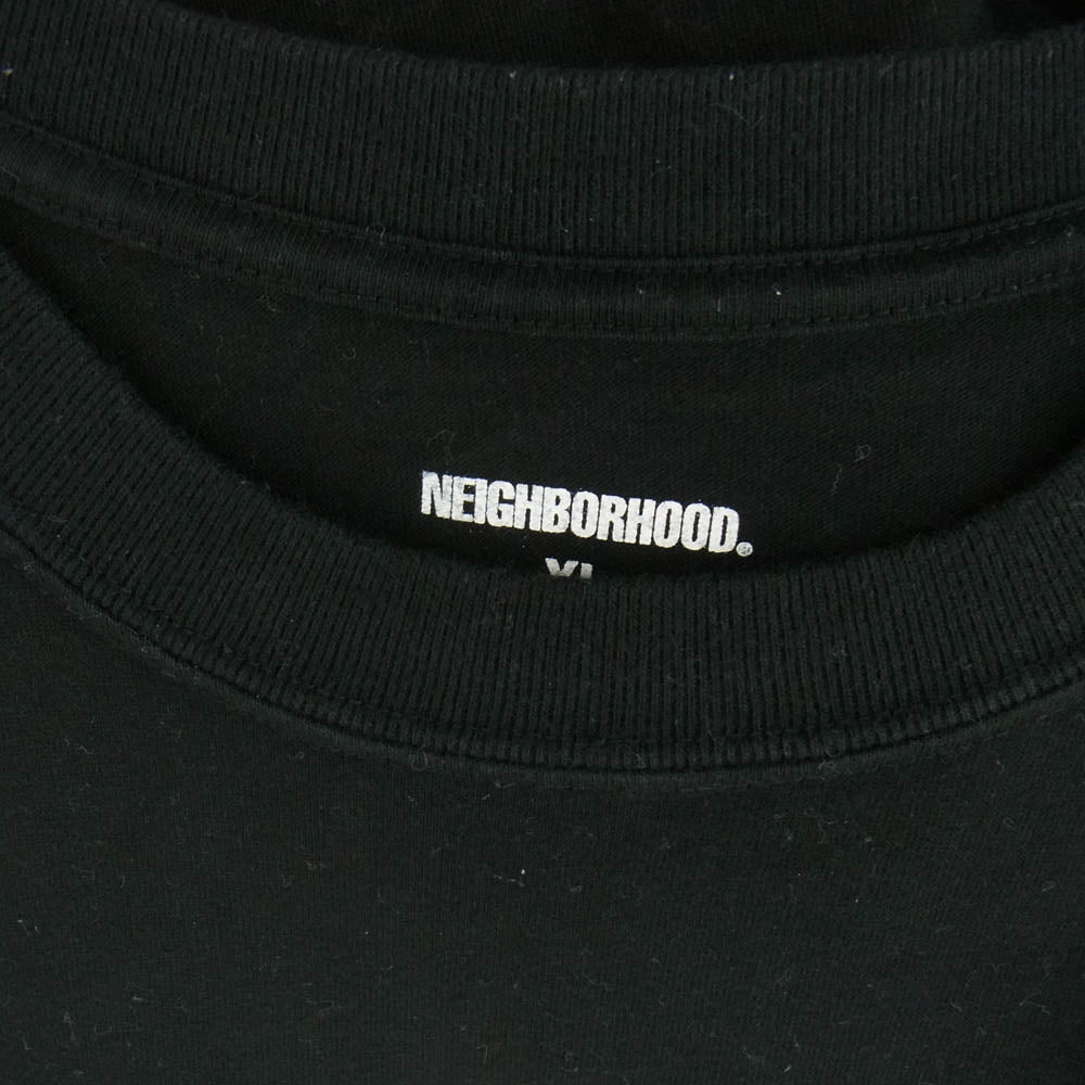 NEIGHBORHOOD ネイバーフッド 23SS 231PCNH-ST02 NH TEE SS-2 ロゴ プリント 半袖 Tシャツ ブラック系 XL【中古】