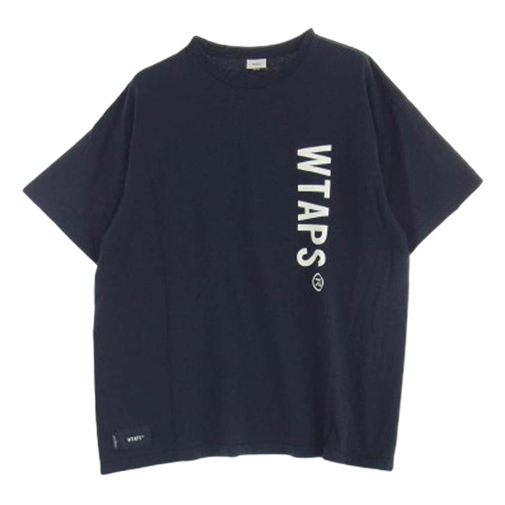 WTAPS ダブルタップス 24SS 241ATDT-STM04S Sign SS Cotton サイン SS コットン ロゴ 半袖 Tシャツ ネイビー系 X 04【中古】