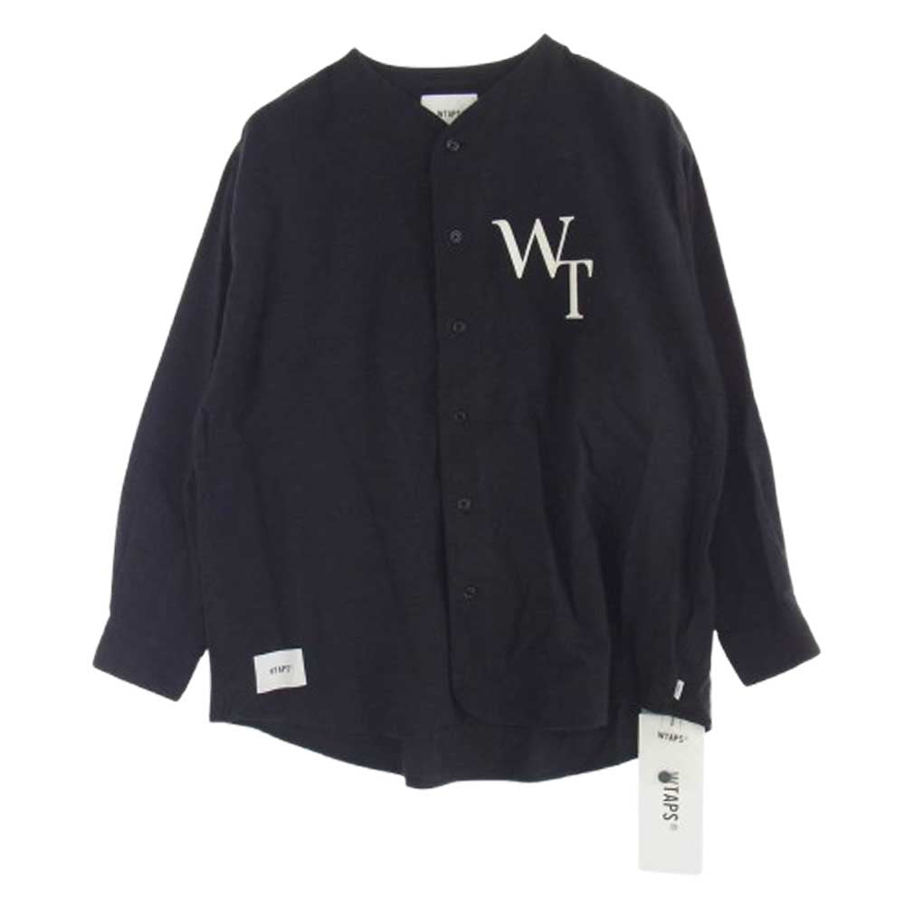 WTAPS ダブルタップス 22AW 222TQDT-SHM05 League 02 / LS / Cotton Twill League Black リーグ 02 コットン ツイル リーグ ベースボール 長袖 シャツ ブラック系 X 04【中古】