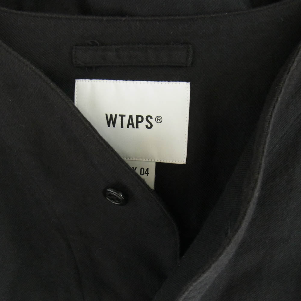 WTAPS ダブルタップス 22AW 222TQDT-SHM05 League 02 / LS / Cotton Twill League Black リーグ 02 コットン ツイル リーグ ベースボール 長袖 シャツ ブラック系 X 04【中古】