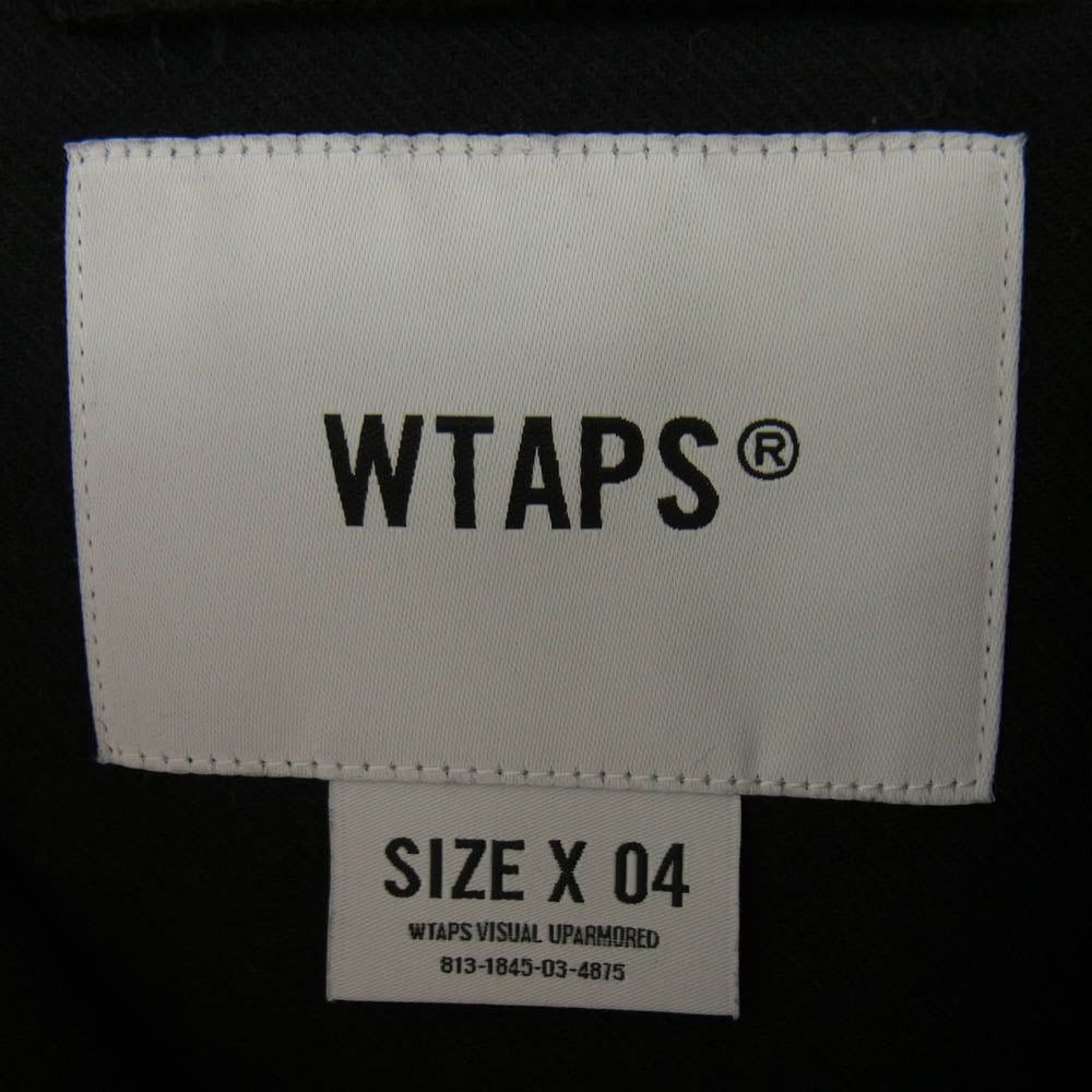 WTAPS ダブルタップス 22AW 222TQDT-SHM05 League 02 / LS / Cotton Twill League Black リーグ 02 コットン ツイル リーグ ベースボール 長袖 シャツ ブラック系 X 04【中古】