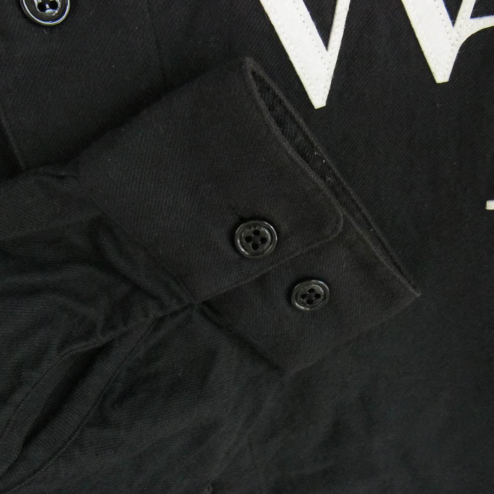 WTAPS ダブルタップス 22AW 222TQDT-SHM05 League 02 / LS / Cotton Twill League Black リーグ 02 コットン ツイル リーグ ベースボール 長袖 シャツ ブラック系 X 04【中古】