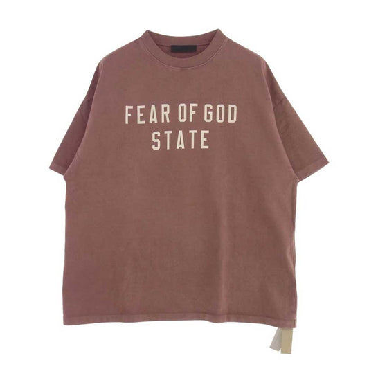 FEAR OF GOD フィアオブゴッド 24AW FOG ESSENTIALS エッセンシャルズ HEAVY CREWNECK TEE ヘビー クルーネック 半袖 Tシャツ Crimson クリムゾン レッド系 S【中古】