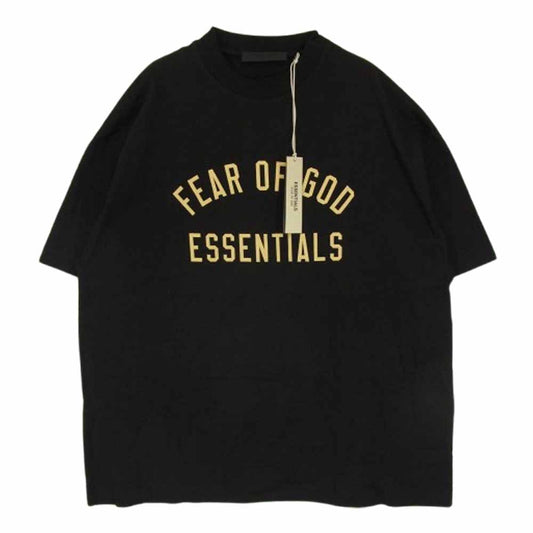 FEAR OF GOD フィアオブゴッド 24AW FOG ESSENTIALS エッセンシャルズ JERSEY CREWNECK TEE コットン ジャージー クルーネック 半袖 Tシャツ ブラック系 S【美品】【中古】