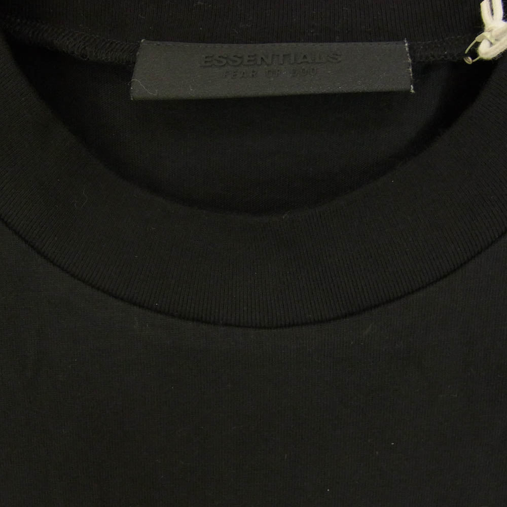 FEAR OF GOD フィアオブゴッド 24AW FOG ESSENTIALS エッセンシャルズ JERSEY CREWNECK TEE コットン ジャージー クルーネック 半袖 Tシャツ ブラック系 S【美品】【中古】