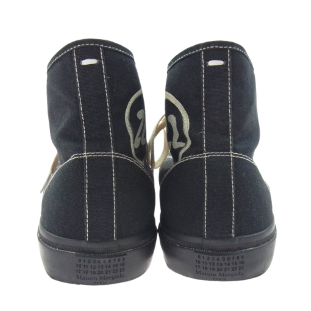 MAISON MARGIELA メゾンマルジェラ 21AW S37WS0577 22ライン Tabi 足袋 タビ キャンバス ハイカット スニーカー ブラック系 42【美品】【中古】
