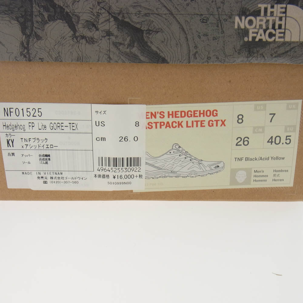 THE NORTH FACE ノースフェイス NF01525 Hedgehog Fastpack Lite GORE TEX ゴアテックス ヘッジホッグ ファストパック ライト トレッキング シューズ ブラック系 26cm【中古】