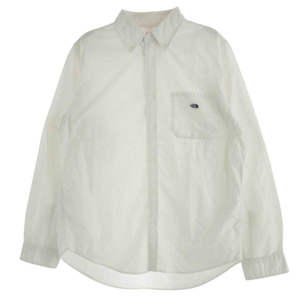 THE NORTH FACE ノースフェイス NT3810N PURPLELABEL パープルレーベル 胸ロゴ 刺? 長袖 シャツ ホワイト ホワイト系 M【中古】