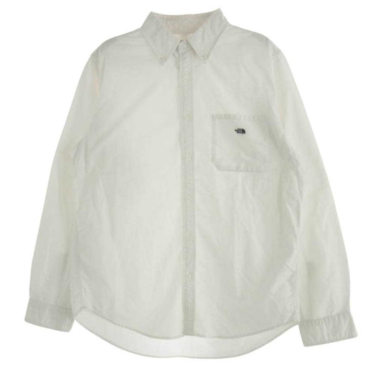 THE NORTH FACE ノースフェイス NT3810N PURPLELABEL パープルレーベル 胸ロゴ 刺? 長袖 シャツ ホワイト ホワイト系 M【中古】