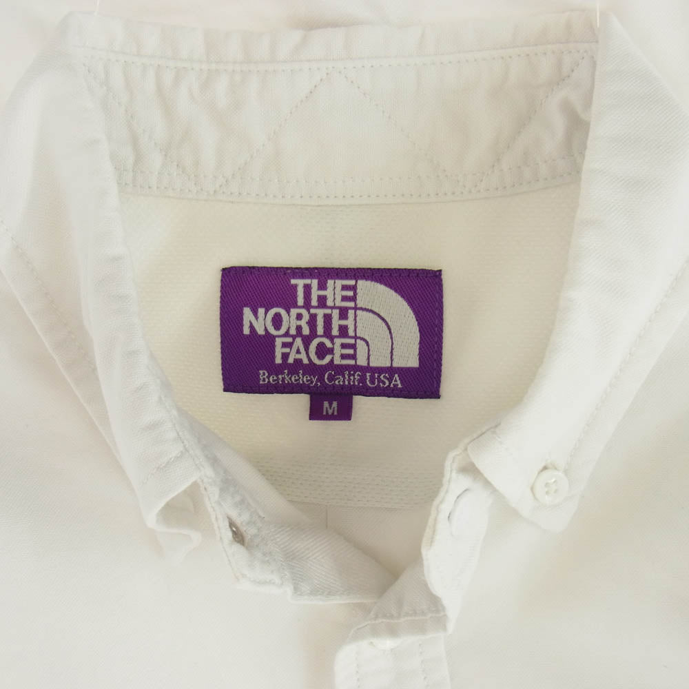 THE NORTH FACE ノースフェイス NT3810N PURPLELABEL パープルレーベル 胸ロゴ 刺? 長袖 シャツ ホワイト ホワイト系 M【中古】