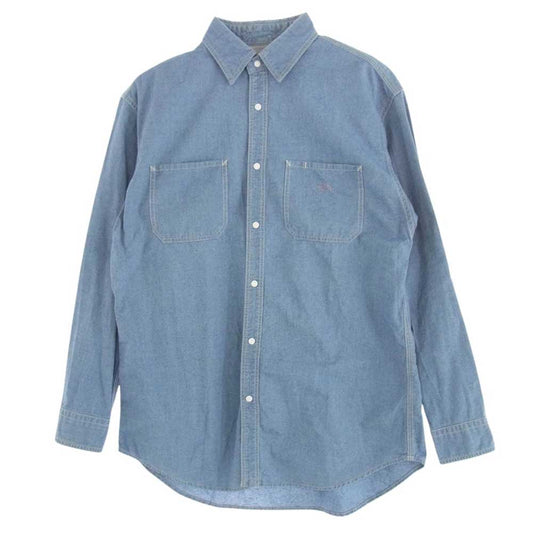 THE NORTH FACE ノースフェイス NT3156N PURPLELABEL パープルレーベル Indigo Dungaree Shirt 胸ロゴ 刺? インディゴ ダンガリー 長袖 シャツ インディゴブルー系 S【中古】