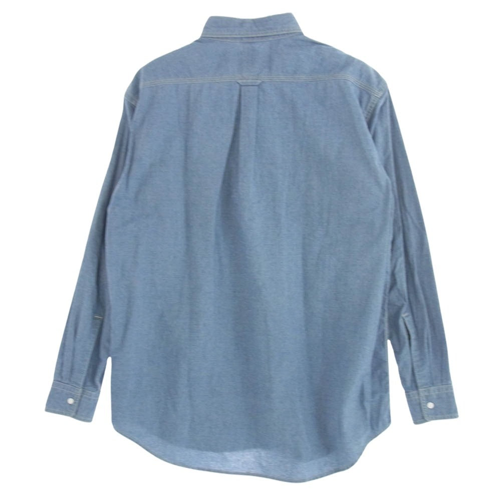 THE NORTH FACE ノースフェイス NT3156N PURPLELABEL パープルレーベル Indigo Dungaree Shirt 胸ロゴ 刺? インディゴ ダンガリー 長袖 シャツ インディゴブルー系 S【中古】