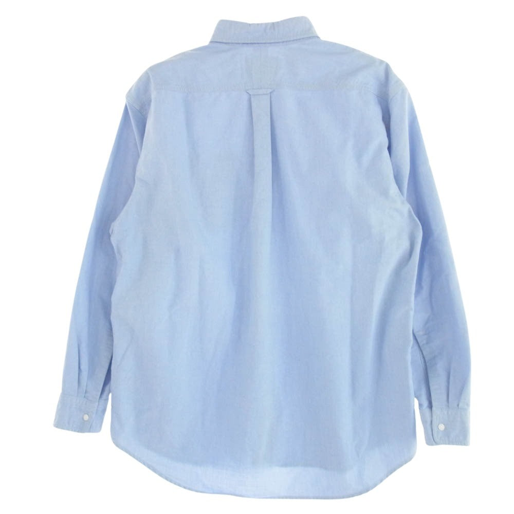 THE NORTH FACE ノースフェイス NT3118N PURPLELABEL パープルレーベル Cotton Polyester OX BD Shirt 胸ロゴ 刺? 長袖 シャツ ブルー ブルー系 S【中古】
