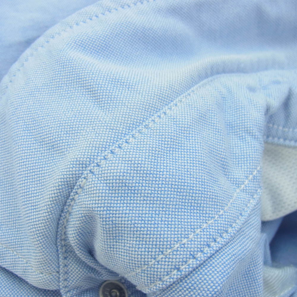 THE NORTH FACE ノースフェイス NT3118N PURPLELABEL パープルレーベル Cotton Polyester OX BD Shirt 胸ロゴ 刺? 長袖 シャツ ブルー ブルー系 S【中古】