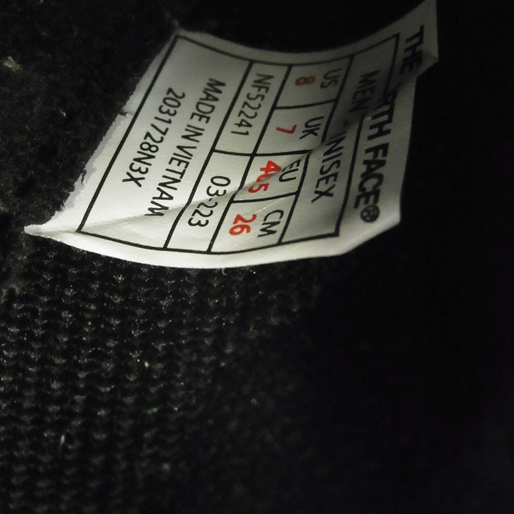 THE NORTH FACE ノースフェイス NF52241 Shelter Knit WR シェルター ニット ウォーターレペレント シューズ ブラック系 26cm【中古】