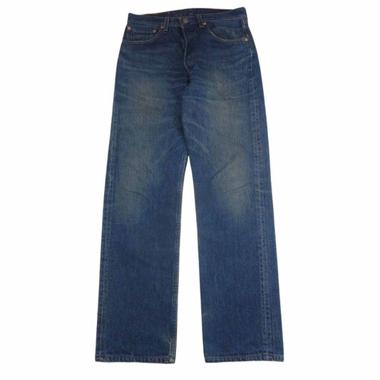 Levi's リーバイス USA製 501 STRAIGHT DENIM ボタン裏553刻印 ボタンフライ ストレート デニム パンツ インディゴブルー系 W31L32【中古】