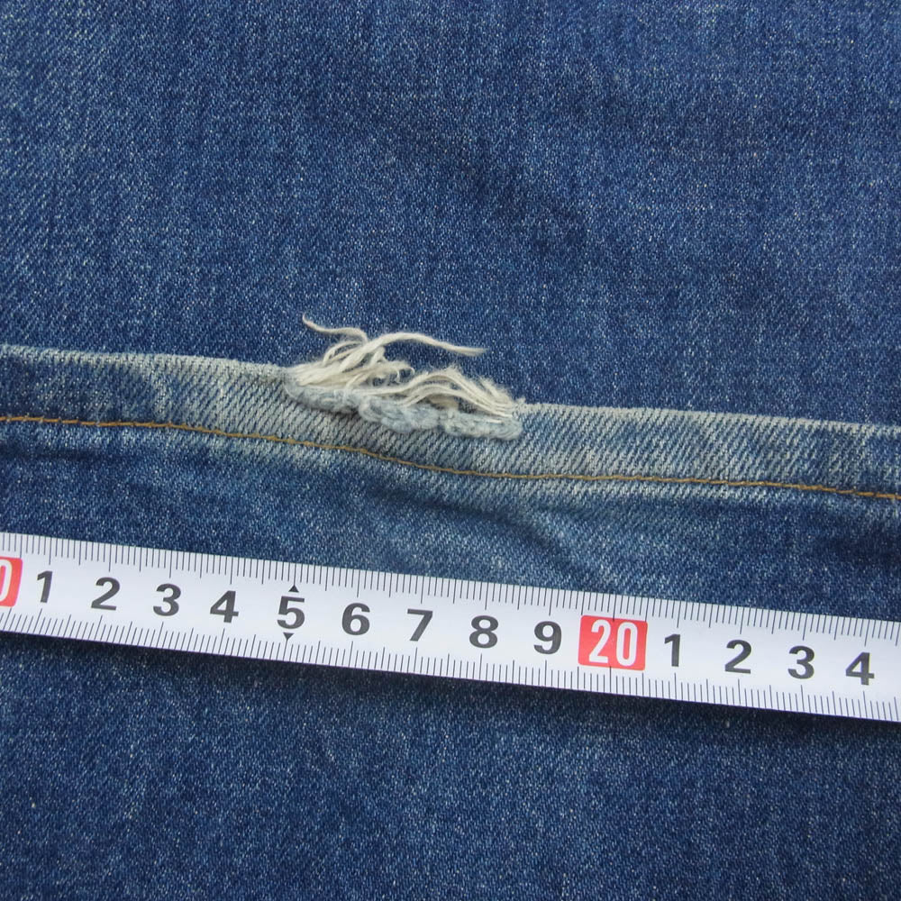 Levi's リーバイス USA製 501 STRAIGHT DENIM ボタン裏553刻印 ボタンフライ ストレート デニム パンツ インディゴブルー系 W31L32【中古】