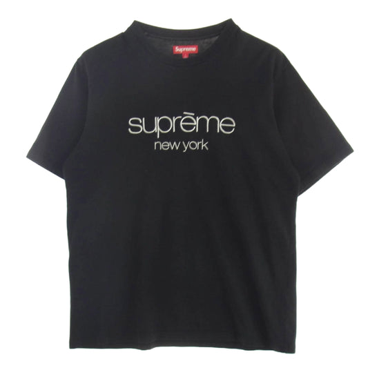 Supreme シュプリーム 23AW CLASSIC LOGO S/S TOP クラシックロゴ Tシャツ 半袖カットソー ブラック系 L【中古】