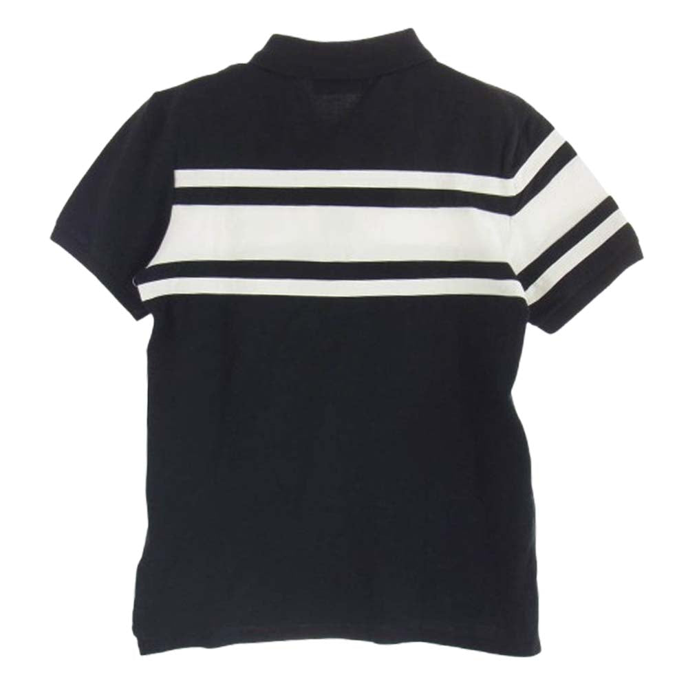 ボーラー ボーダー ブランド ロゴ 半袖 ポロシャツ ブラック系 M【中古】