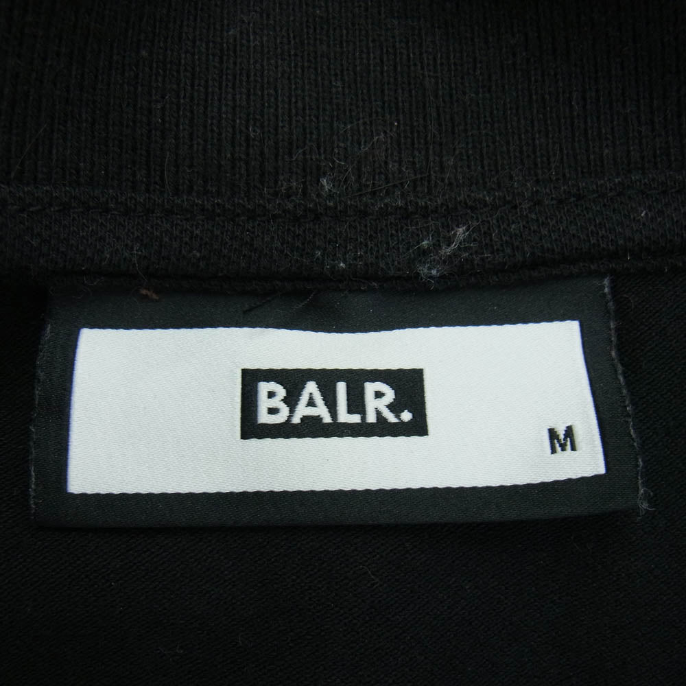 ボーラー ワンポイント ブランド メタル ロゴ 半袖 ポロシャツ ブラック系 M【中古】