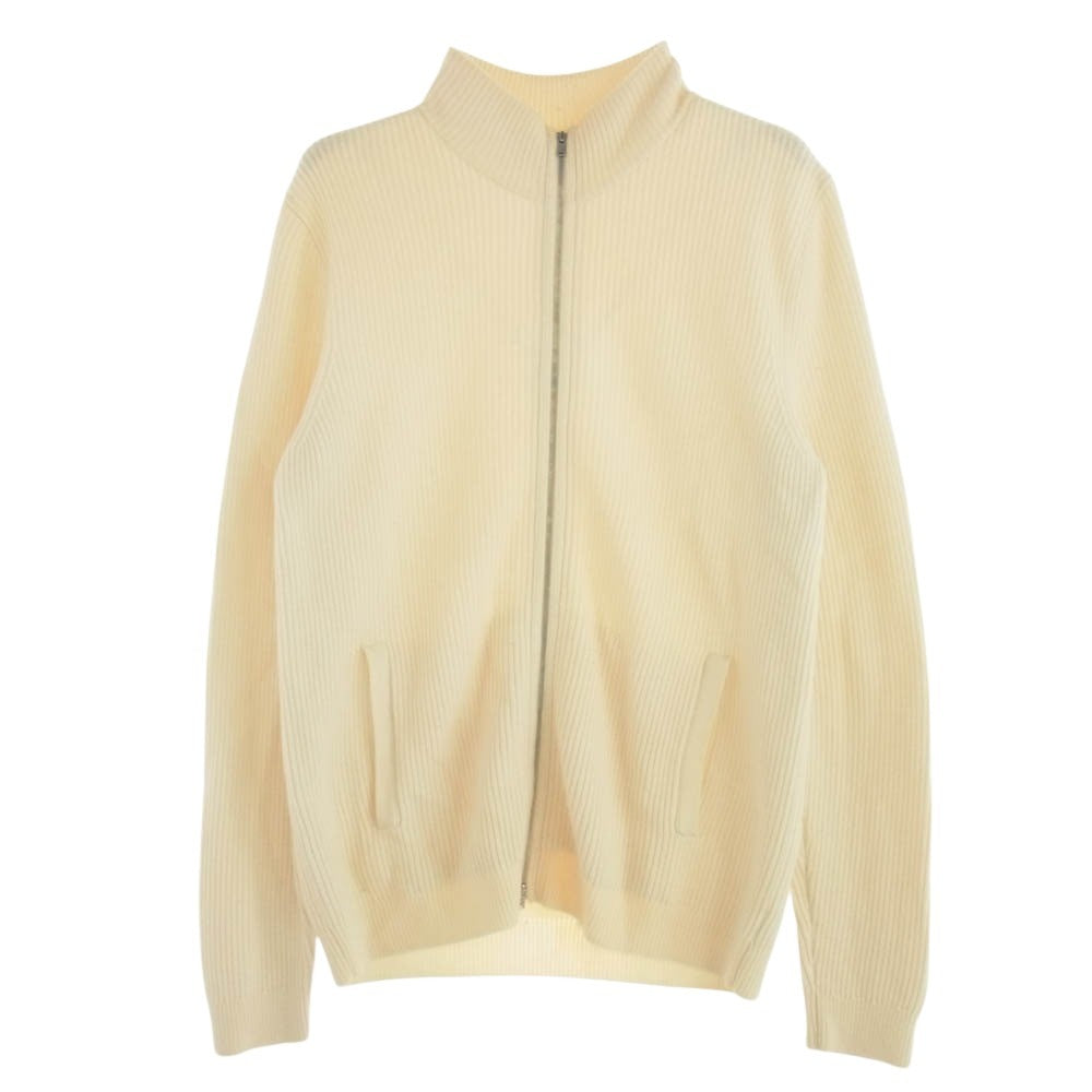 theory セオリー ドライバーズニット ジップアップ カーディガン ベージュ系 L【中古】