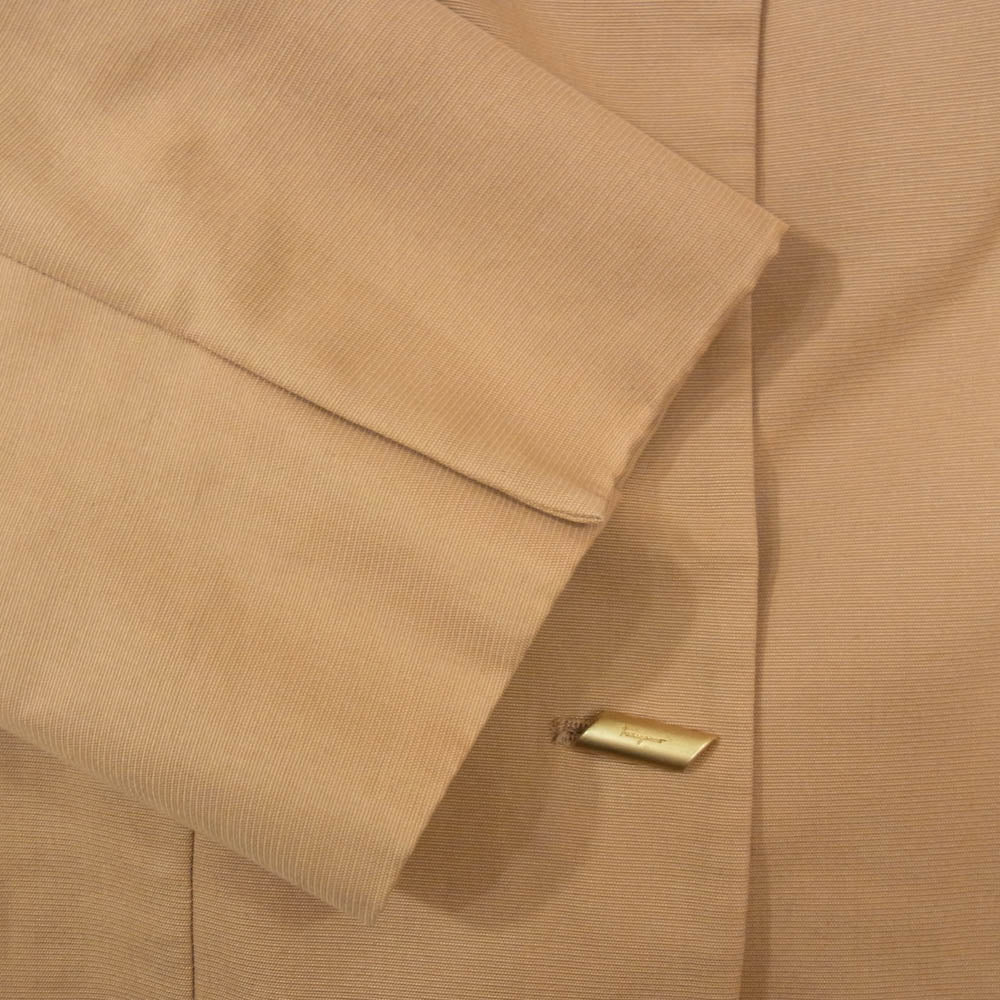 Salvatore Ferragamo サルヴァトーレフェラガモ コットン テーラードジャケット ブラウン系 48【中古】