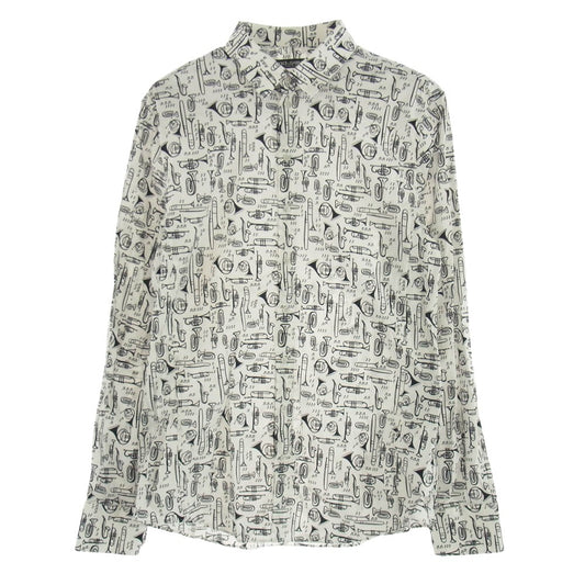 DOLCE&GABBANA ドルチェアンドガッバーナ 17SS G5EB2T FSEFK SICLIA 総柄 ドレス シャツ 長袖 ホワイト系 41【中古】