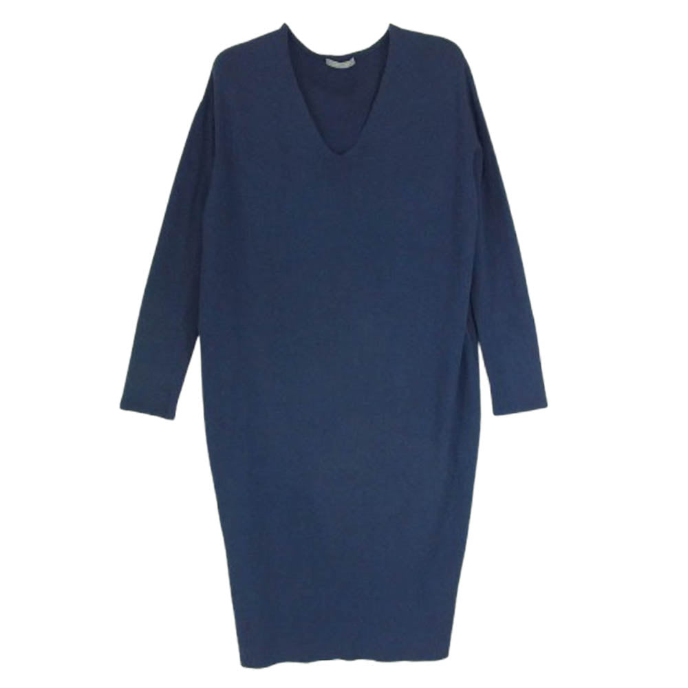 theory セオリー 03-6105742 luxe リュクス 03-6105742 Vネック ニット ワンピース ネイビー系 38【中古】