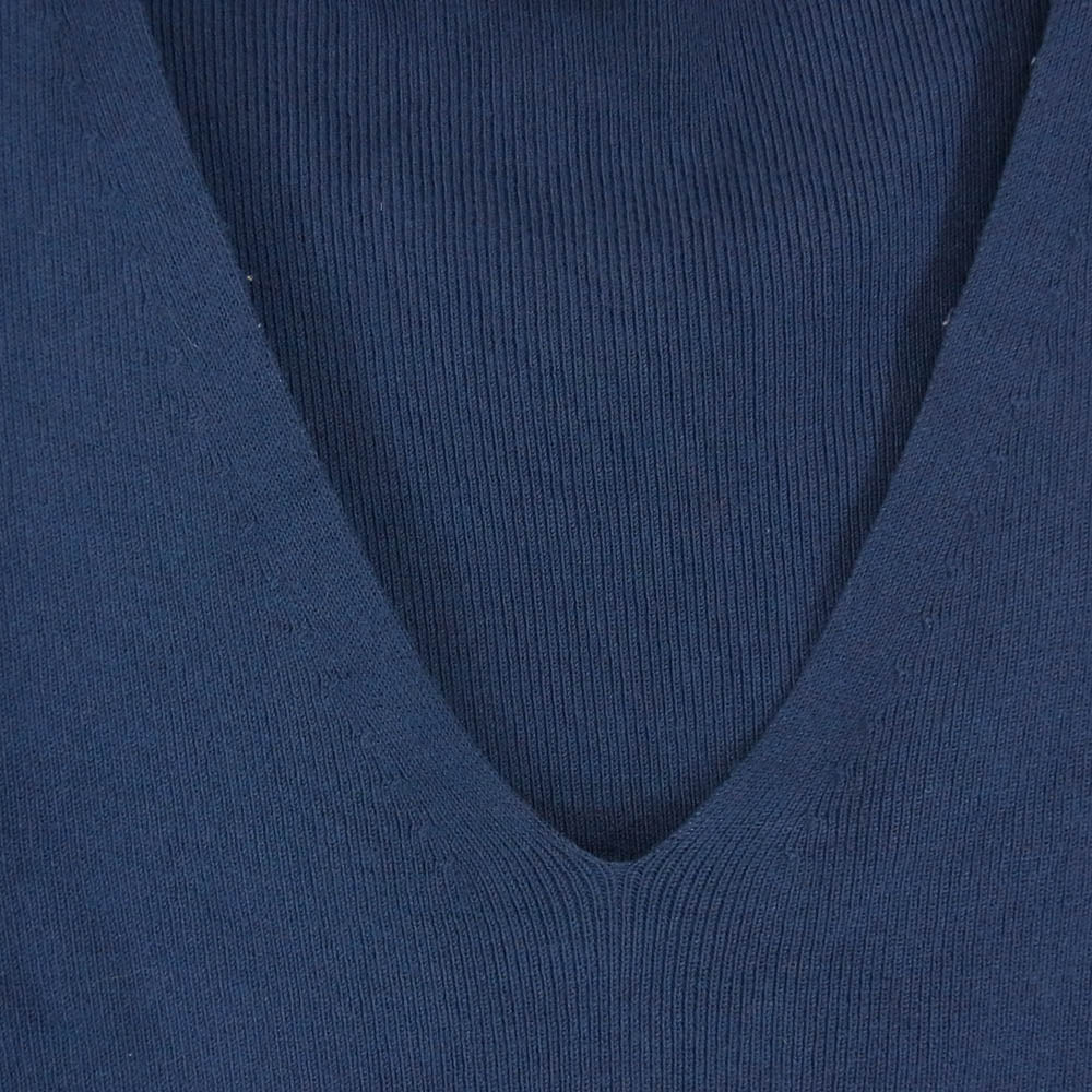theory セオリー 03-6105742 luxe リュクス 03-6105742 Vネック ニット ワンピース ネイビー系 38【中古】