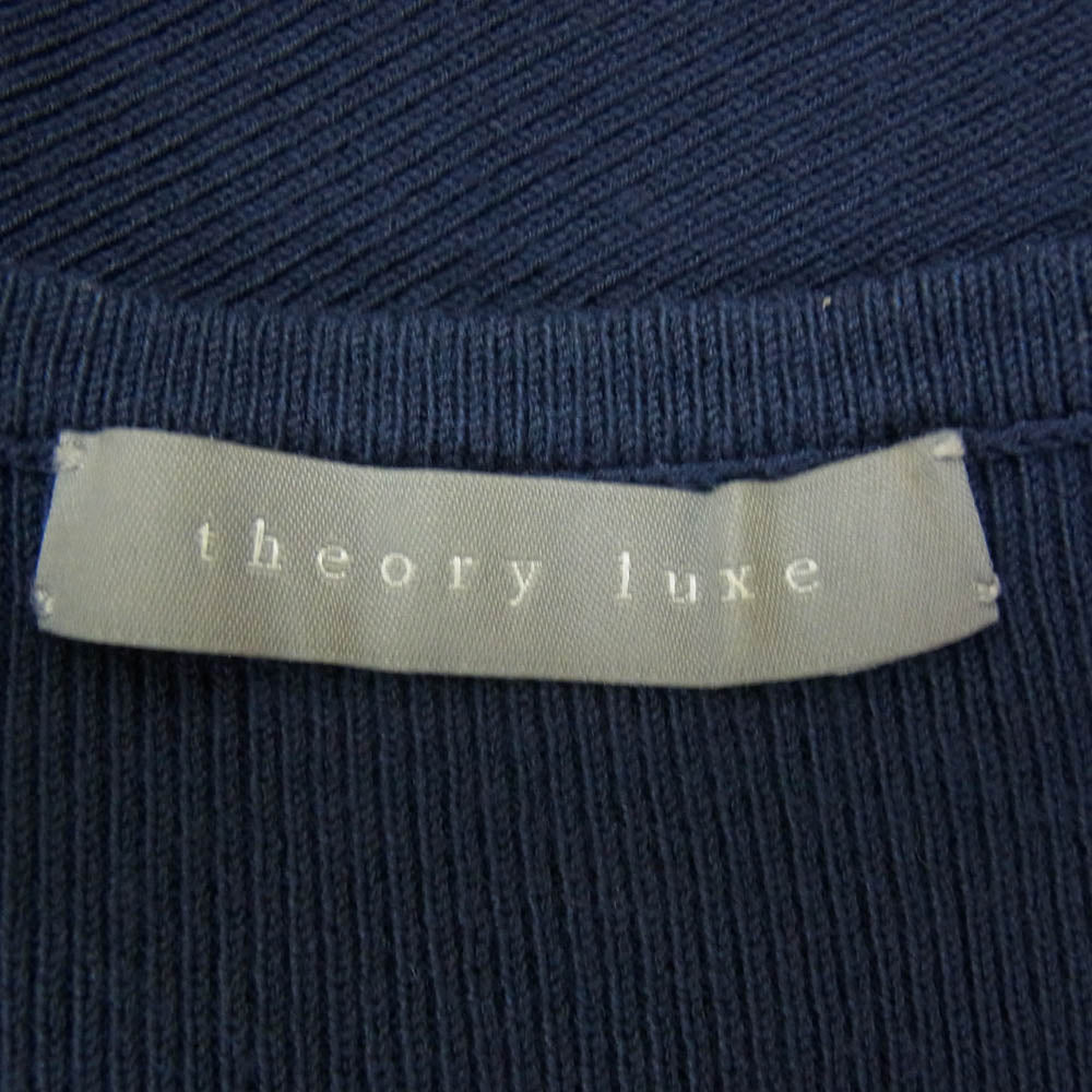 theory セオリー 03-6105742 luxe リュクス 03-6105742 Vネック ニット ワンピース ネイビー系 38【中古】