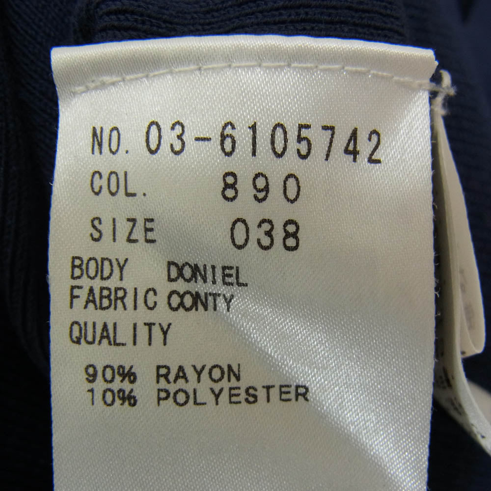 theory セオリー 03-6105742 luxe リュクス 03-6105742 Vネック ニット ワンピース ネイビー系 38【中古】