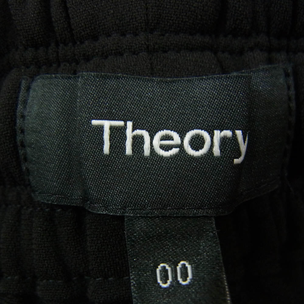 theory セオリー 01-1106402-050-698 CLASSIC CREPE サイドスリット ジョガー テーパード パンツ ブラック系 00【中古】