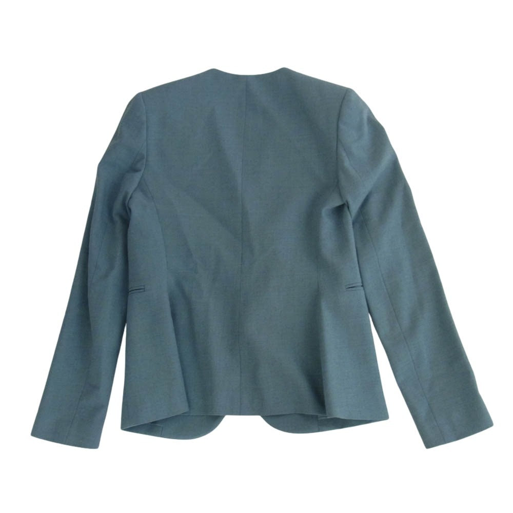 theory セオリー 10-1304115-855-702 ウール ノーカラー ジャケット テーパード パンツ セットアップ ブルー系 2【中古】