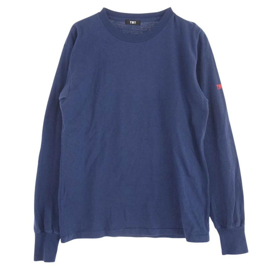 TMT ティーエムティー 24SS TCS-S24SP01 DRY COTTON JERSEY STANDARD L/STEE ロゴプリント ロングスリーブカットソー 長袖 ブルー系 L【中古】