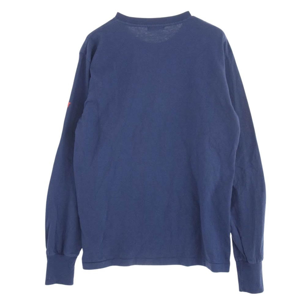 TMT ティーエムティー 24SS TCS-S24SP01 DRY COTTON JERSEY STANDARD L/STEE ロゴプリント ロングスリーブカットソー 長袖 ブルー系 L【中古】