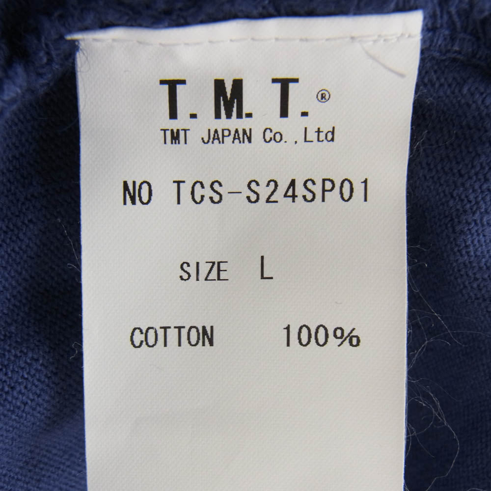 TMT ティーエムティー 24SS TCS-S24SP01 DRY COTTON JERSEY STANDARD L/STEE ロゴプリント ロングスリーブカットソー 長袖 ブルー系 L【中古】