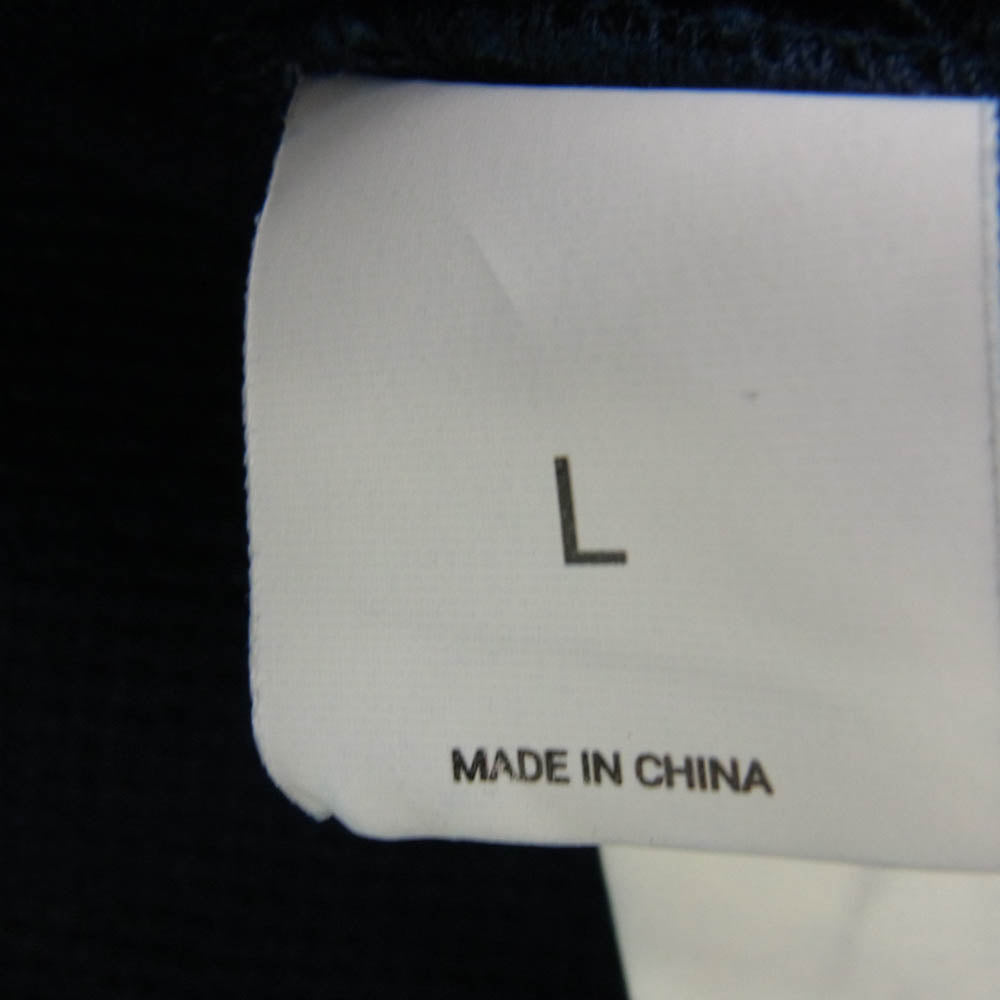 モルテマニ Heavy weight Hanten Jacket Sashiko Indigo Dye Col 刺子 藍染め 半纏 ジャケット ダークネイビー系 L【新古品】【未使用】【中古】