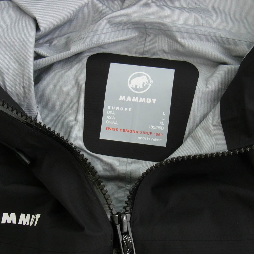 Mammut マムート 1010-31350 Masao Light Rain-Suit AF マサオ ライト レインスーツ ナイロンジャケット ナイロンパンツ ブラック系 XL【新古品】【未使用】【中古】