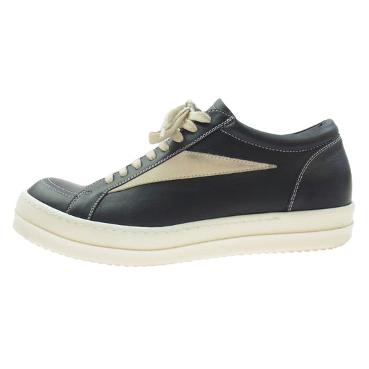 Rick Owens リックオウエンス 25SS RU01E5897 国内正規品イーストランド VINTAGE SNEAKS レザー ローカット ヴィンテージ スニーカー ブラック系 43【中古】