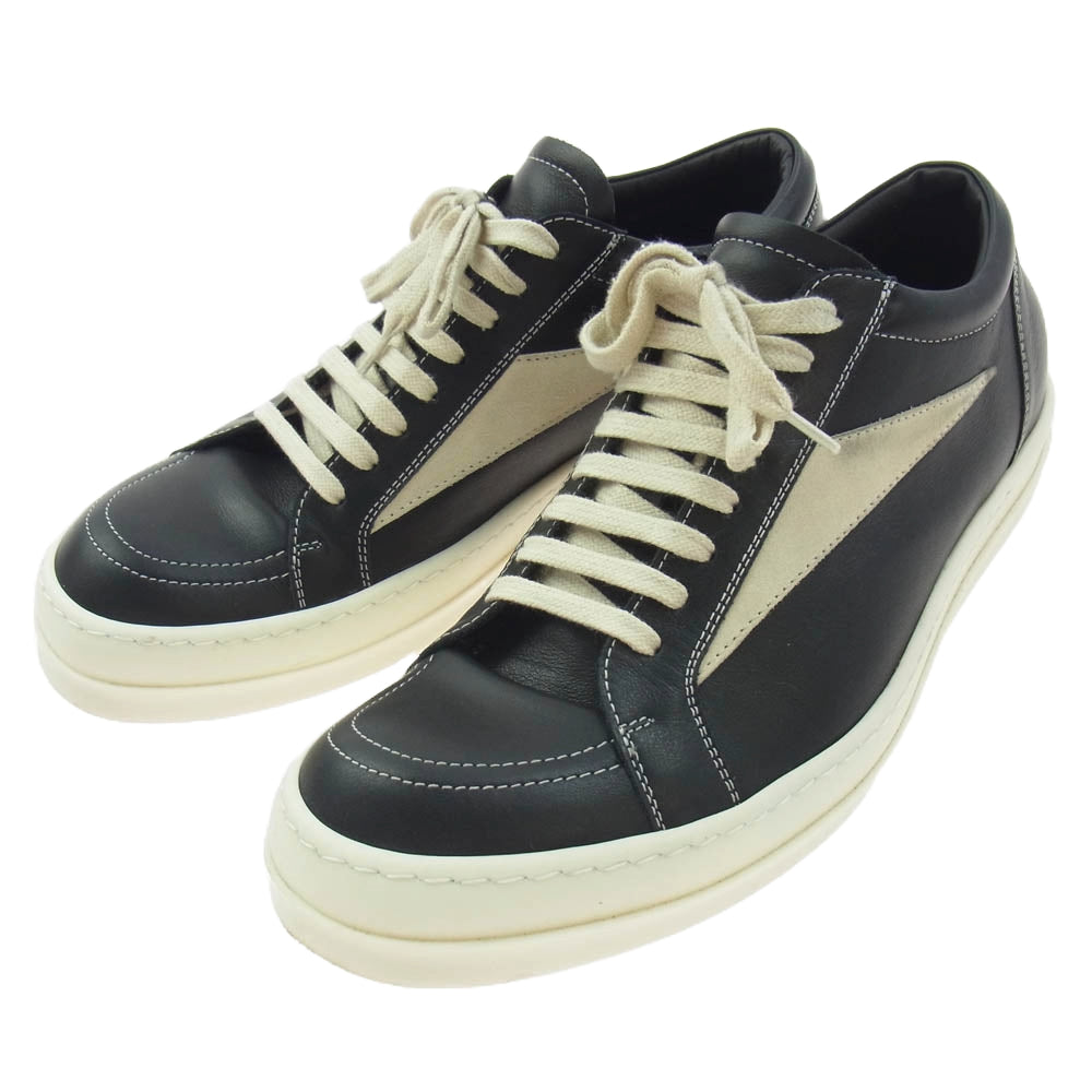 Rick Owens リックオウエンス 25SS RU01E5897 国内正規品イーストランド VINTAGE SNEAKS レザー ローカット ヴィンテージ スニーカー ブラック系 43【中古】
