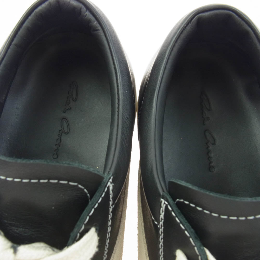 Rick Owens リックオウエンス 25SS RU01E5897 国内正規品イーストランド VINTAGE SNEAKS レザー ローカット ヴィンテージ スニーカー ブラック系 43【中古】